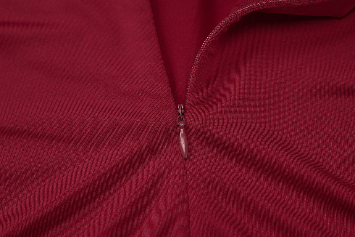 Alena High-Neck Bodycon Ruched Hourglass Maxi Dress | Maxi Gown with Slit | Elegant evening party cocktail dress