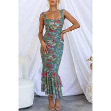 Load image into Gallery viewer, Spring Summer Printed Casual Sling Dress Vacation Zipper Slim Fit Dress
