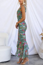 Load image into Gallery viewer, Spring Summer Printed Casual Sling Dress Vacation Zipper Slim Fit Dress