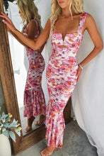 Load image into Gallery viewer, Spring Summer Printed Casual Sling Dress Vacation Zipper Slim Fit Dress