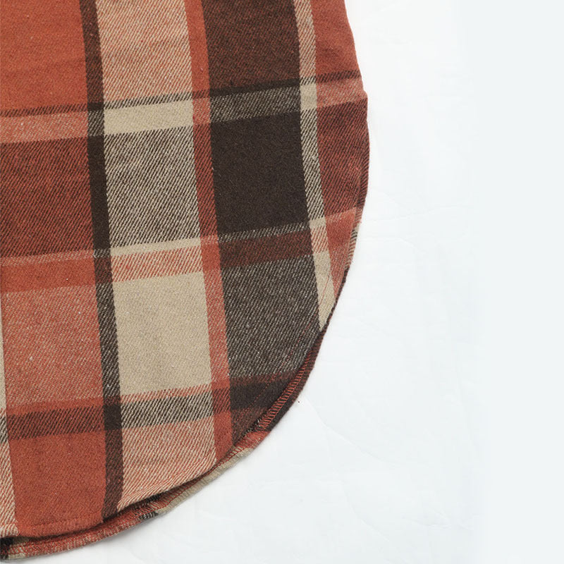 Autumn Winter Sleeveless Collared Cardigan Coat Retro Mid Length Plaid Vest