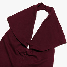 Load image into Gallery viewer, Slay all Day Burgundy Backless Halter Midi Dress | Bodycon Midi Dress | Elegant Halter neck dress