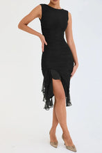 Load image into Gallery viewer, ruched ruffle midi dress, ruffle ruched midi dress, Bodycon dress, ,Midi bodycon bandage dress, bandage bodycon dress, new years eve dress, green bodycon ruffle ruched midi dress, Ruffle Maxi Dress, Cute winter brunch outfit,Layered ruffle dress, Midi Party dresses and gowns, Ruffle Mermaid Dress, Prom & dance dresses, Black  Bodycon Lace Dress, Black bandage midi dress, black bodycon midi dress, black midi dress.