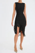 Load image into Gallery viewer, ruched ruffle midi dress, ruffle ruched midi dress, Bodycon dress, ,Midi bodycon bandage dress, bandage bodycon dress, new years eve dress, green bodycon ruffle ruched midi dress, Ruffle Maxi Dress, Cute winter brunch outfit,Layered ruffle dress, Midi Party dresses and gowns, Ruffle Mermaid Dress, Prom & dance dresses, Black  Bodycon Lace Dress, Black bandage midi dress, black bodycon midi dress, black midi dress.