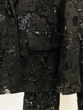 Load image into Gallery viewer, Luxe Glam Sequin Pantsuit – Elegant Women’s Fancy Pantsuit for Weddings & Parties | Blazer and Pant Set