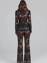 Load image into Gallery viewer, Sequin Pantsuit, Fancy Pantsuit, Dressy Pantsuits for wedding, black sequin pantsuit, womens pantsuit, sequin blazer and pants set, black pantsuit for wedding,  sequin pant set,  pant suits for women,  women suit set, pantsuits for wedding guest, wedding pant suits for bride, mother of the bride pantsuits.