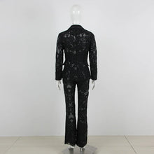 Load image into Gallery viewer, Luxe Glam Sequin Pantsuit – Elegant Women’s Fancy Pantsuit for Weddings & Parties | Blazer and Pant Set