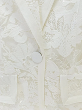 Load image into Gallery viewer, Sequin Pantsuit, Fancy Pantsuit, Dressy Pantsuits for wedding, white sequin pantsuit, womens pantsuit, sequin blazer and pants set, white pantsuit for wedding,  sequin pant set,  pant suits for women,  women suit set, pantsuits for wedding guest, wedding pant suits for bride, mother of the bride pantsuits.