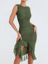 Load image into Gallery viewer, ruffle ruched midi dress, Bodycon dress, ,Midi bodycon bandage dress, bandage bodycon dress, new years eve dress, green bodycon ruffle ruched midi dress, Ruffle Maxi Dress, Cute winter brunch outfit,Layered ruffle dress, Midi Party dresses and gowns, Ruffle Mermaid Dress, Prom & dance dresses, Bodycon Lace Dress, bandage midi dress, cocktail party dress, new years eve dress.