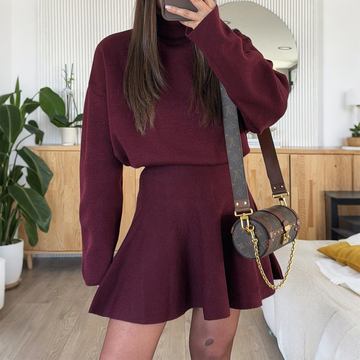 Ava Knit Sweater Dress for women | Turtleneck Long Sleeve Fit & Flare Ribbed Fall Sweater Dress | Classy Fall Outfit L / Black Ava Knit Sweater Dress for women | Turtleneck Long Sleeve Fit & Flare Ribbed Fall Sweater Dress | Classy Fall Outfit L / Black