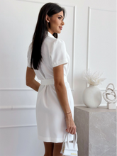 Load image into Gallery viewer, Blazer Dress, suit dress, Suit Coat Dress, Long Coat Dress, Suit Dress for women, dress coat, semi formal attire, semi formal dress, midi dress, work dresses for women, white blazer dress, plus size semi formal dresses, womens dress coat, casual work dresses, office dresses for women, semi formal party dress, womens outdoor coat, womens coats & jackets.