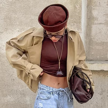 Load image into Gallery viewer, petite trench coat, belted trench coat women, fashion trench coat 2025, trench coat street style, lightweight trench coat, cropped trench coat outfits for women, best trench coat for petite women, asymmetrical cut trench coat.