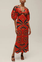 Load image into Gallery viewer, front knot cutout maxi dress, cute vacation dress, cute summer dress