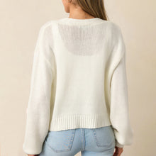Load image into Gallery viewer, cute sweaters for women, Strawberry cardigan sweater for women with embroidered back detailing, cropped silhouette and soft-touch fabric, ideal cozy fall layering outfit and weekend knitwear look.