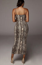 Load image into Gallery viewer, Women's Leopard Print Dress, Bodycon Midi Dress, Plunging V Neck Dress, Bodycon Bandage Dress, Leopard Print Bodycon Dress, Bandage dress, Backless Midi Dress, Sexy Leopard Print Bodycon Dress, V Neck Midi Dress, Bodycon Cocktail Dress, Stretchy Bodycon Dress, Women's Party Dress, slant strap Neck Dress, Chic Women's Fashion 2024, Summer Dress 2024, Elegant Bodycon Dress.