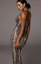 Load image into Gallery viewer, Women's Leopard Print Dress, Bodycon Midi Dress, Plunging V Neck Dress, Bodycon Bandage Dress, Leopard Print Bodycon Dress, Bandage dress, Backless Midi Dress, Sexy Leopard Print Bodycon Dress, V Neck Midi Dress, Bodycon Cocktail Dress, Stretchy Bodycon Dress, Women's Party Dress, slant strap Neck Dress, Chic Women's Fashion 2024, Summer Dress 2024, Elegant Bodycon Dress.