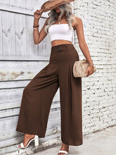 Load image into Gallery viewer, Vita High Waisted Wide Leg Pants for Women – Belted wide leg trousers that are dressy and quiet luxury