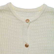 Load image into Gallery viewer, Women’s Cream Knit Cardigan | Button Down Waffle Knit Cardigan | Long Sleeve Cropped Cardigan