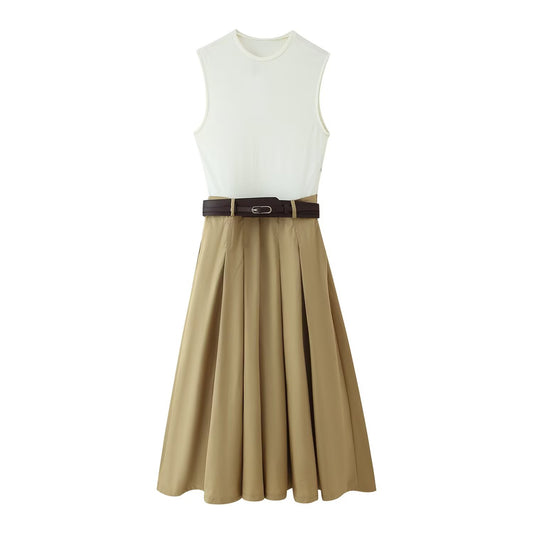 sleeveless midi dress for women