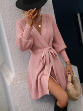 Load image into Gallery viewer, Sweater Dress, Short sweater dress, Bodycon Sweater Dress, Mini Sweater Dress, Spring Sweater Dress, Cable Knit Bodycon Dress, cute new years eve outfits, plunging v neck dress, sweater tops for women, cable knit jumper womens, pink knitted jumper, holiday sweaters womens, blakc cable knit jumper, pink v neck jumper for women, womens jumper dress.