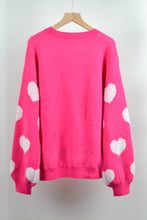 Load image into Gallery viewer, Like a Sweetheart Women's holiday Christmas Crew Neck Sweater | Colorblock Sweater | Sweater Top