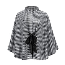 Load image into Gallery viewer, Mock Neck Top, Sweater top, mock turtleneck top, houndstooth sweater, holiday sweaters womens, trendy plus size coats, women’s wool costs and jackets, women’s winter coats & jackets, womens plaid jumper,  womens outdoor coat, ladies wool jumpers, funky coats, womens winter jumpers, plus size fall sweaters.
