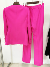 Load image into Gallery viewer, Classy Suave Womens Fancy Pantsuit | Cutout Modern Blazer | Dressy Pantsuit | Co ord Sets