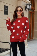 Load image into Gallery viewer, Womens winter jumpers, scoop neck sweater top, womens wool jumper, sweater tops for leggings, sweater pullover, women oversized pullover, women pullover sweater, chunky cardigan, wool knitwear, holiday sweaters womens, ladies wool jumpers, women knitted sweater, womens wool coats & jackets., red sweater top.