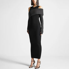 Load image into Gallery viewer, Sweater Dress, knit bodycon sweater dress, Bodycon Dress, Long sweater dress, Bodycon Sweater Dress, maxi sweater dress, maxi knit dress, Jumper Dress, Knit Sweater Dress, womens jumper, fall outfits, Spring Sweater Dress, Knit Bodycon Dress, cute new years eve outfits, Cute warm fall outfits, Long sleeve knit dress, long sleeve knit dress, detachable sleeves sweater dress.
