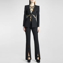 Load image into Gallery viewer, Fancy PantSuit, womens pantsuit, Dressy Pantsuit, Women Formal wear, Two piece sets women, co ord sets, women's blazer, Modern Blazer, womens pant suit, Blazer jacket, Formal Pant suits for women, 2 piece suit for women, Pantsuit Party wear, Coats and Jackets, wedding pantsuit, two piece pant set, cocktail pants suits for ladies.