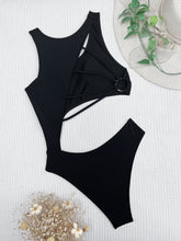 Load image into Gallery viewer, The Bikini, One piece swimsuit, Monokini, dua lipa bikini, One piece bikini, Cutout bikini, Micro Bikini, sexy micro bikini, hollow out bikini, one piece cutout swimsuit, monokini swimsuit, one piece bikini, bikini butts, ashley graham bikini, summer bikini, big boob bikini, jlo bikini, rihanna bikini, jennifer lawrence bikini, busty bikini, taylor swift bikini, black one piece bikini.