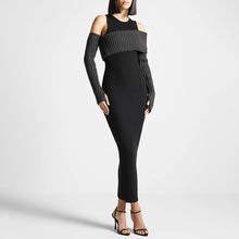 Load image into Gallery viewer, Sweater Dress, knit bodycon sweater dress, Bodycon Dress, Long sweater dress, Bodycon Sweater Dress, maxi sweater dress, maxi knit dress, Jumper Dress, Knit Sweater Dress, womens jumper, fall outfits, Spring Sweater Dress, Knit Bodycon Dress, cute new years eve outfits, Cute warm fall outfits, Long sleeve knit dress, christmas sweater dress, winter sweater dress, sleeveless sweater dress, cold shoulder, ribbed knit dress.