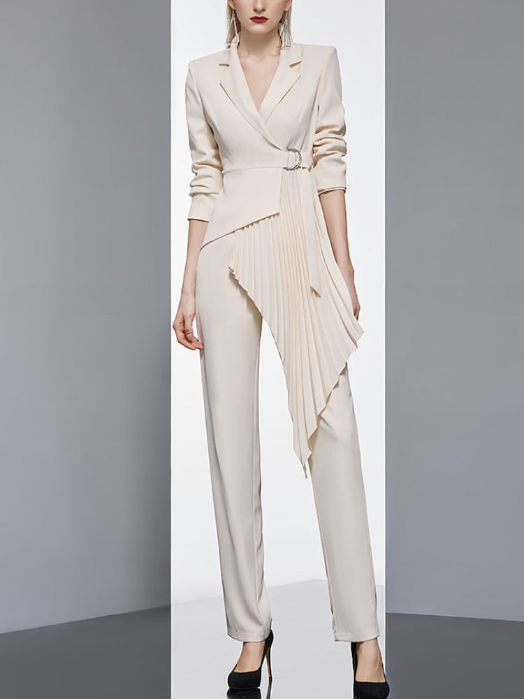 All White Women Pant Suits, Dressy Pant Suits Classy