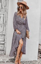 Load image into Gallery viewer, Floral Wrap Maxi Dress, Long Maxi dress, Maxi formal Dresses & Gowns, ruffled maxi dress, cute winter brunch outfits, tiered ruffle dress, fall flowy maxi dress, stylish frock dress, casual Friday outfits, tie waist smock dress, elegant bohemian floral maxi dress, one piece long maxi dress, maxi long dress for women sexy.