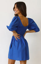 Load image into Gallery viewer, casual Friday outfits, lantern sleeves dress, solid color dress, cute short dress, frill frock, cute dressy, cute outfits to wear roller skating, 80's casual wear, cute converse outfits, short homecoming dresses cheap, beautiful frock style