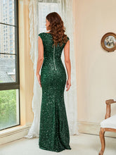 Load image into Gallery viewer, Green Sequin Mermaid Gown, Sequin Party Dress, Sparkly Maxi Dress, sequin tube gown, Tube Mermaid Gown, Sling mid waist Party long floor dress, Mermaid Dress, Women's Cocktail & Party Dress, Plus size Cocktail & Party Dresses, cute new years outfits, Sexy Cocktail Dresses, Plus size formal dresses & gowns, sequin brides maid dress, sequin wedding dress.