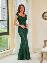 Load image into Gallery viewer, Green Sequin Mermaid Gown, Sequin Party Dress, Sparkly Maxi Dress, sequin tube gown, Tube Mermaid Gown, Sling mid waist Party long floor dress, Mermaid Dress, Women's Cocktail & Party Dress, Plus size Cocktail & Party Dresses, cute new years outfits, Sexy Cocktail Dresses, Plus size formal dresses & gowns, sequin brides maid dress, sequin wedding dress.