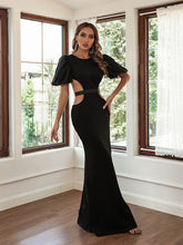 Load image into Gallery viewer, Black Party Dress, Waist Cut Bodycon Dress, Long Backless Party Dress, Women's Cocktail & Party Dresses, plus size cocktail & party dresses, cute xmas outfits, cute new years eve dresses, Party Dresses for Women, bandage bodycon dress, prom & dance dresses, prom girls, bridal & formal, nye cocktail dresses, black party wear dress for women, plus size formal dresses & gowns, plus size prom & dance dresses.