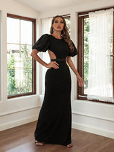 Load image into Gallery viewer, Black Party Dress, Waist Cut Bodycon Dress, Long Backless Party Dress, Women's Cocktail & Party Dresses, plus size cocktail & party dresses, cute xmas outfits, cute new years eve dresses, Party Dresses for Women, bandage bodycon dress, prom & dance dresses, prom girls, bridal & formal, nye cocktail dresses, black party wear dress for women, plus size formal dresses & gowns, plus size prom & dance dresses.