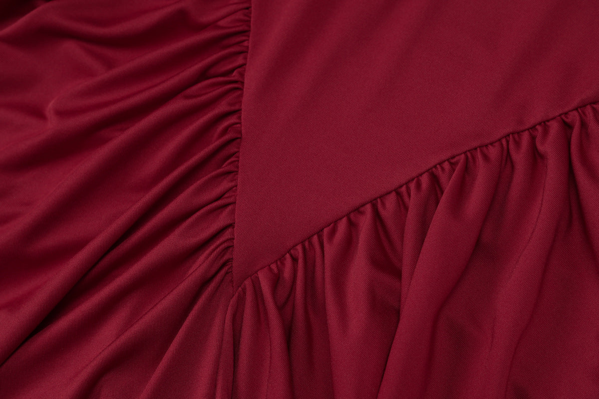 Alena High-Neck Bodycon Ruched Hourglass Maxi Dress | Maxi Gown with Slit | Elegant evening party cocktail dress