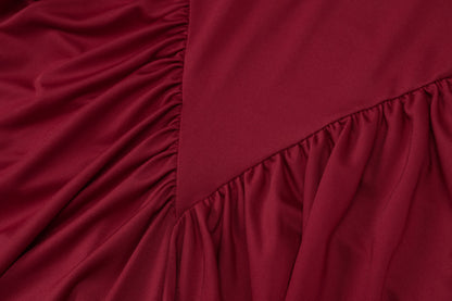 Alena High-Neck Bodycon Ruched Hourglass Maxi Dress | Maxi Gown with Slit | Elegant evening party cocktail dress