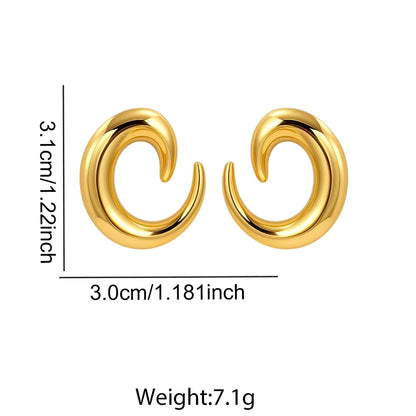 Bold Chunky Gold & Silver Hoop Earrings | Sculptural Statement Earrings for Women