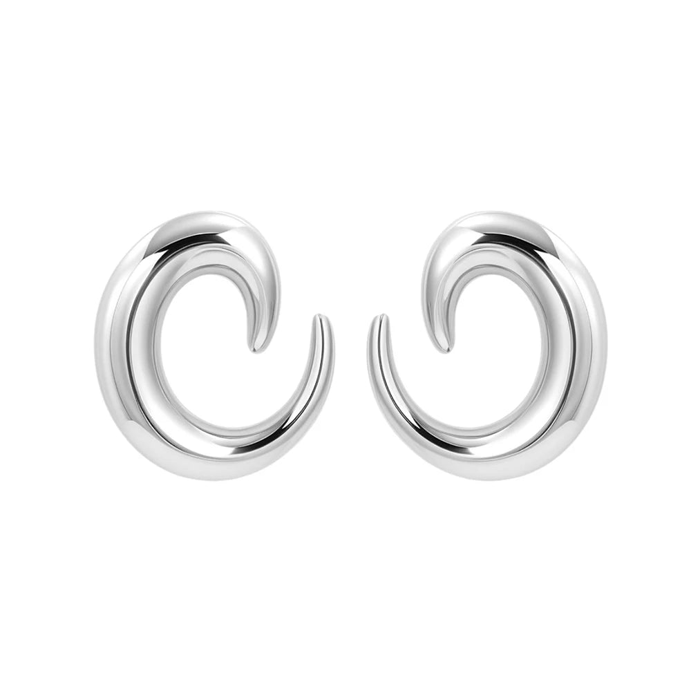 Bold Chunky Gold & Silver Hoop Earrings | Sculptural Statement Earrings for Women