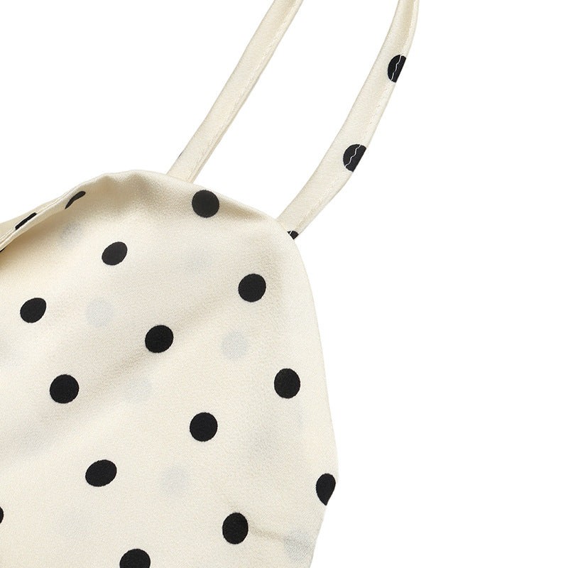 Alexa Retro Parisian Polka Dot Maxi Dress - Tiered Fit and Flare Maxi