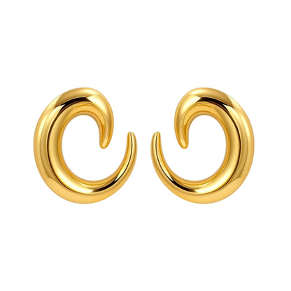 Bold Chunky Gold & Silver Hoop Earrings | Sculptural Statement Earrings for Women