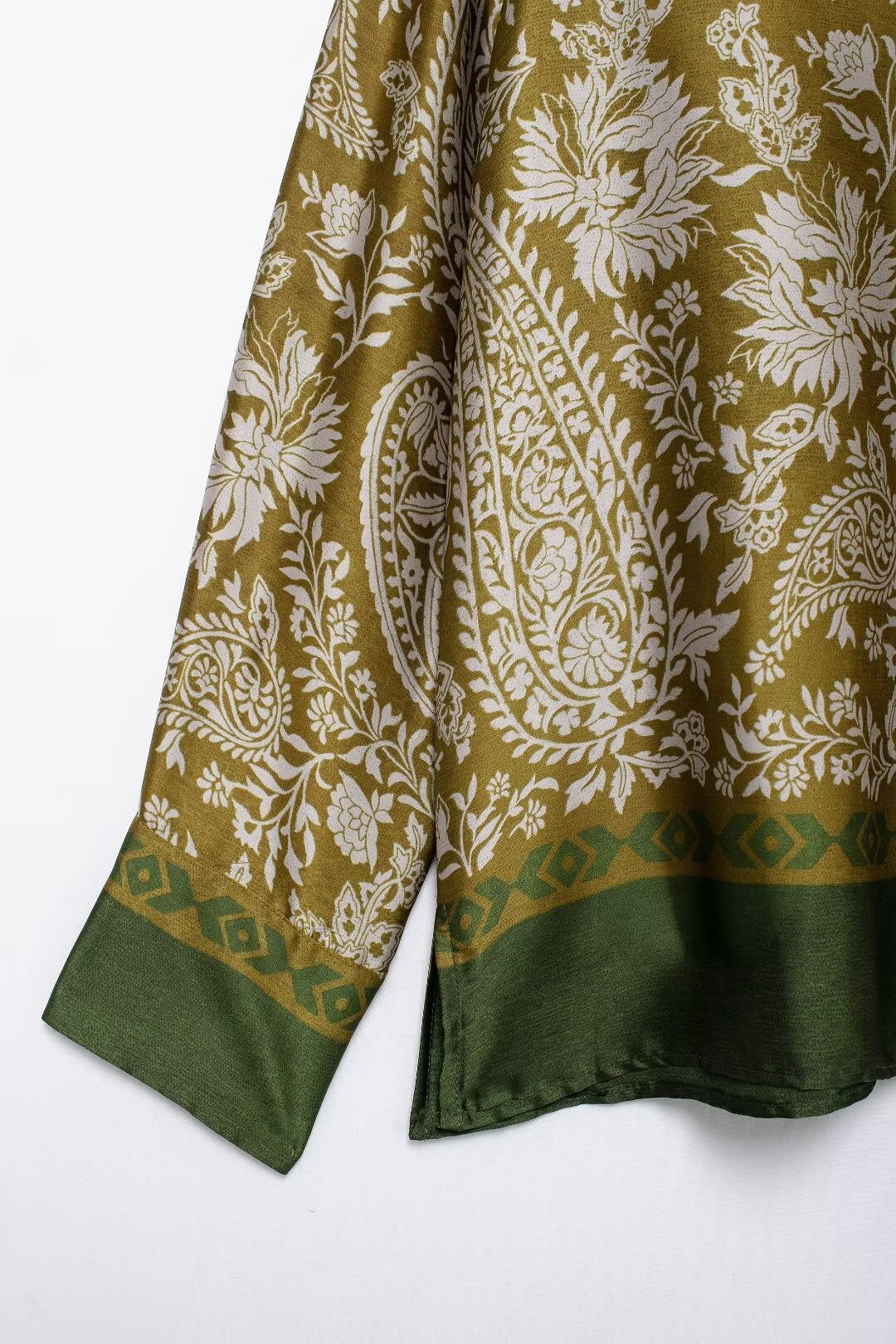Birkin Paisley Print Two Piece Trouser Set | Floral Print Shirt Pants Matching Set