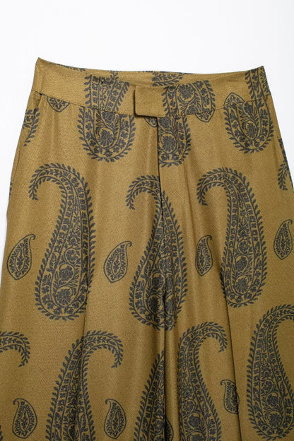 Birkin Paisley Print Two Piece Trouser Set | Floral Print Shirt Pants Matching Set
