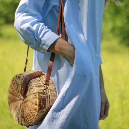 Chloe Summer Casual Oversized Shirt Dress – Cotton Linen Midi