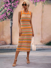 Load image into Gallery viewer, Spring Summer Dress Slim Fit Mixed Color Splicing Pullover Striped Women Knitwear