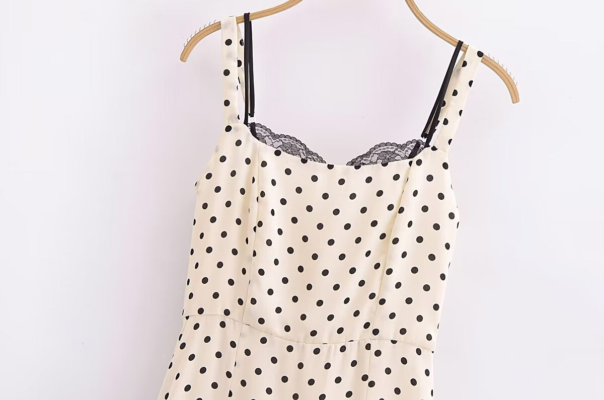 Timeless Charm Black and White Polka dot Dress | Ruffle Midi Dress